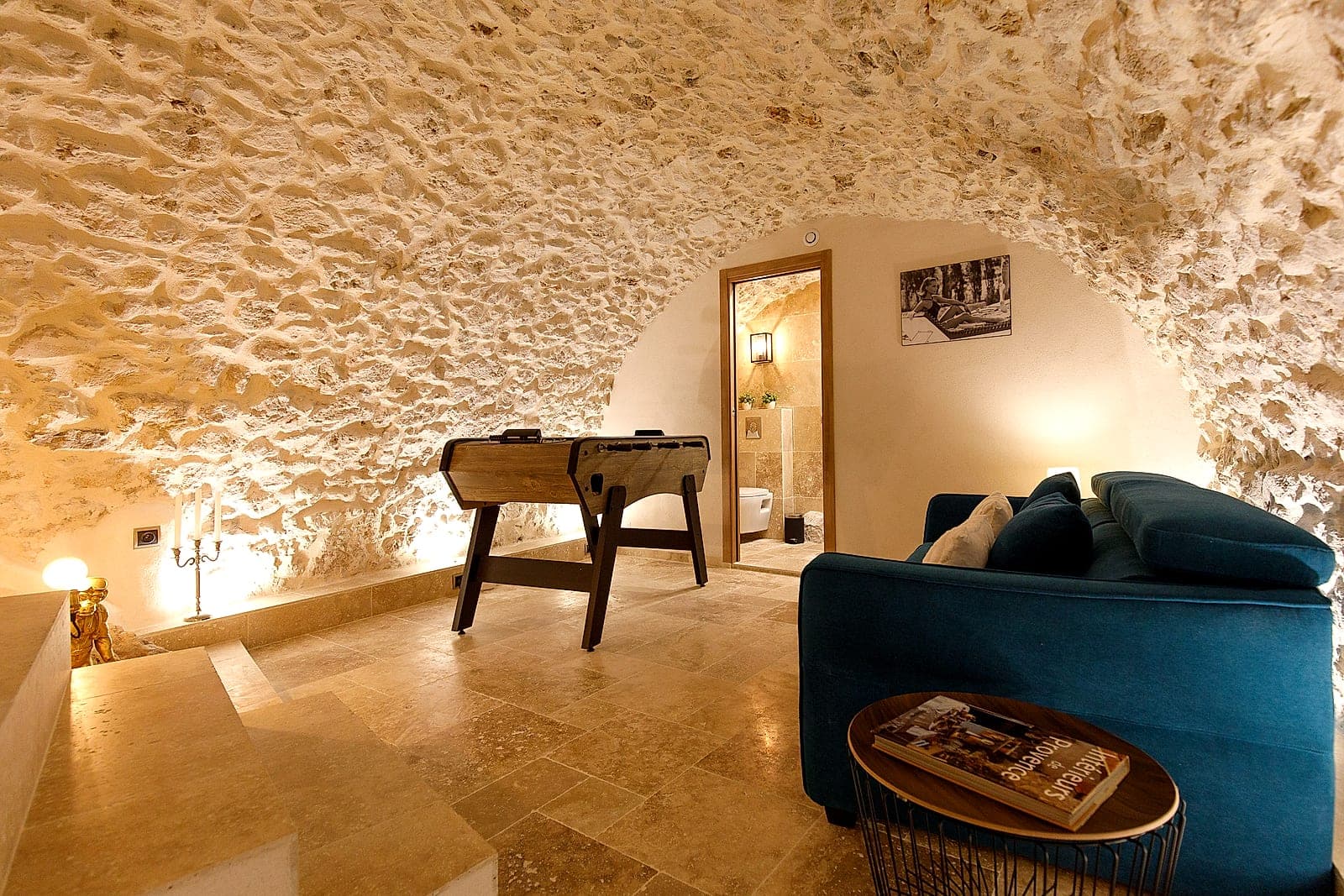Stone vaults of a 17th-century house in old Antibes, restored by Absoluty