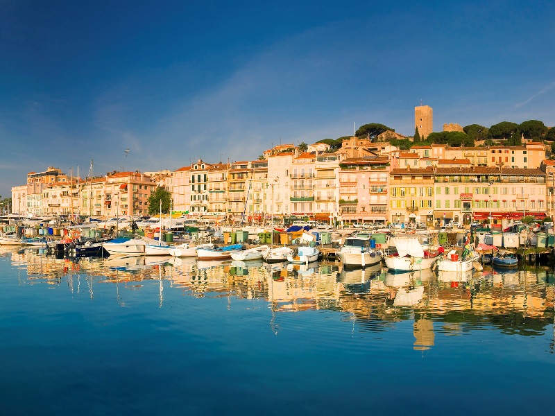 Cannes, France --- Vieux Port and old quarter of Le Suquet, Cannes